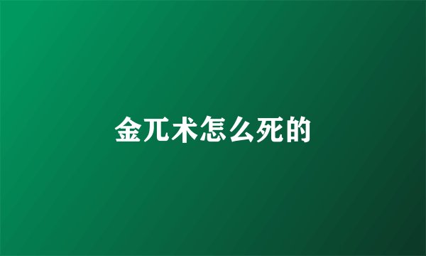 金兀术怎么死的