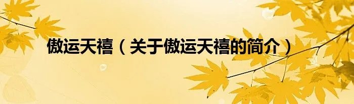 傲运天禧（关于傲运天禧的简介）