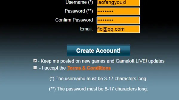 gameloft live