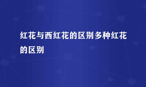 红花与西红花的区别多种红花的区别