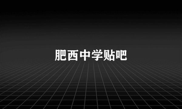 肥西中学贴吧