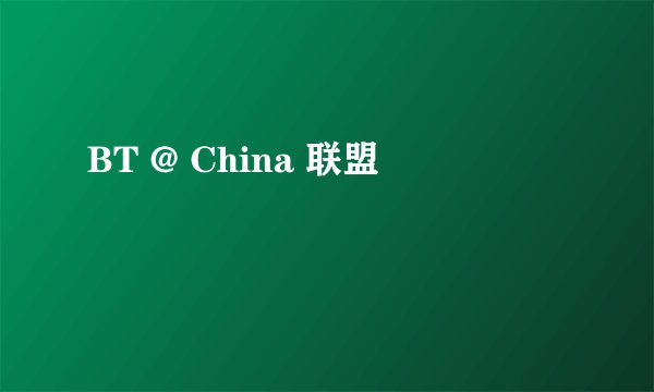 BT @ China 联盟