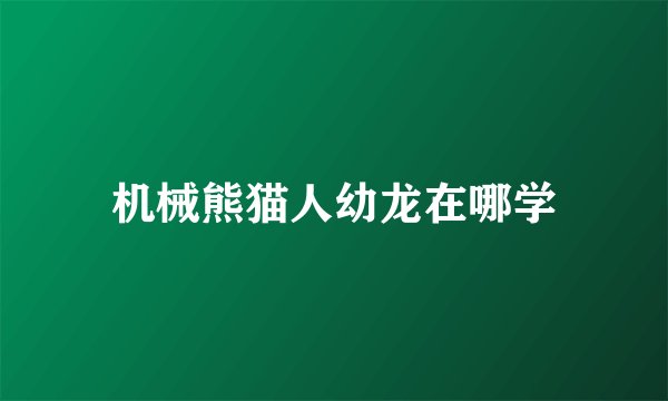 机械熊猫人幼龙在哪学