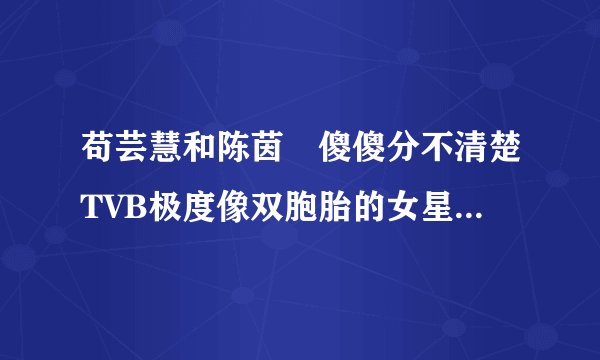 苟芸慧和陈茵媺傻傻分不清楚TVB极度像双胞胎的女星_苟芸慧和陈茵媺