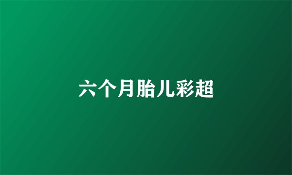 六个月胎儿彩超