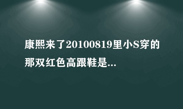 康熙来了20100819里小S穿的那双红色高跟鞋是什么牌子?
