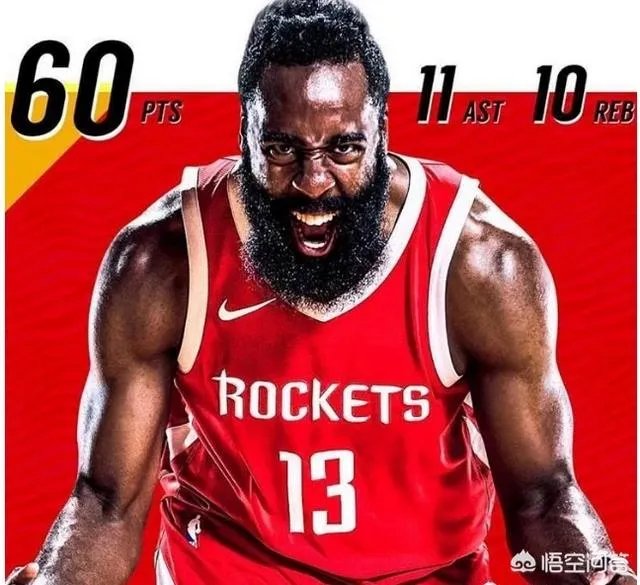 哈登的50+15+15和60分三双哪个含金量更高一些?