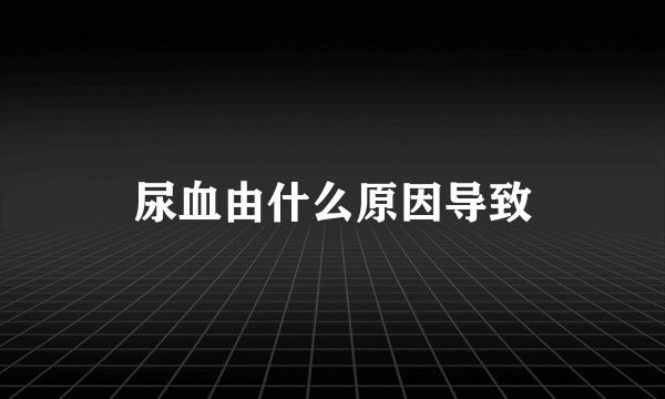 尿血由什么原因导致