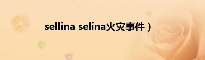 sellina selina火灾事件)