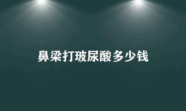 鼻梁打玻尿酸多少钱