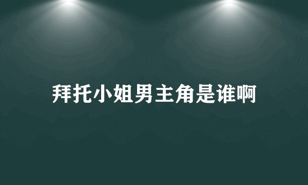 拜托小姐男主角是谁啊