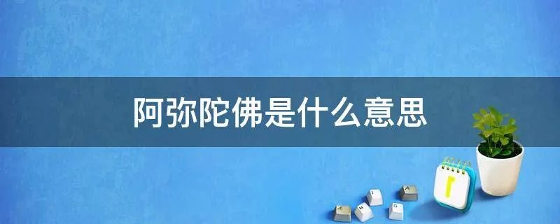 阿弥陀佛是什么意思