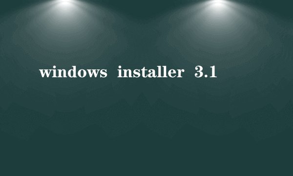 windows  installer  3.1