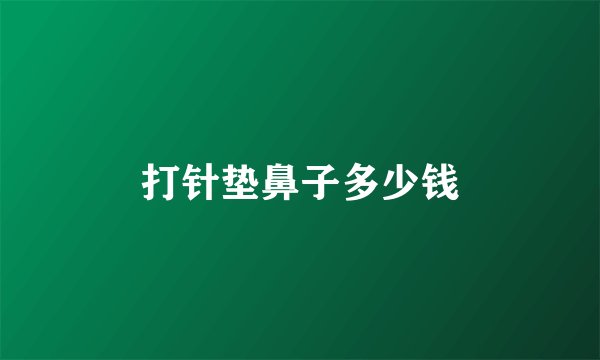 打针垫鼻子多少钱