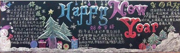 2018年元旦黑板报图片
