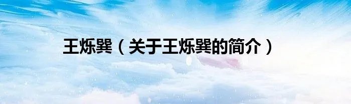 王烁巽（关于王烁巽的简介）