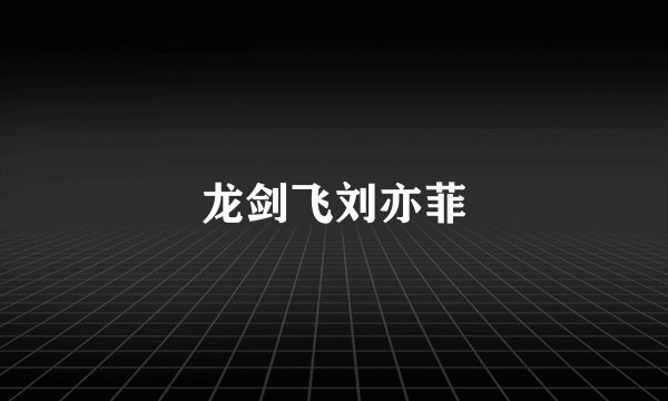 龙剑飞刘亦菲