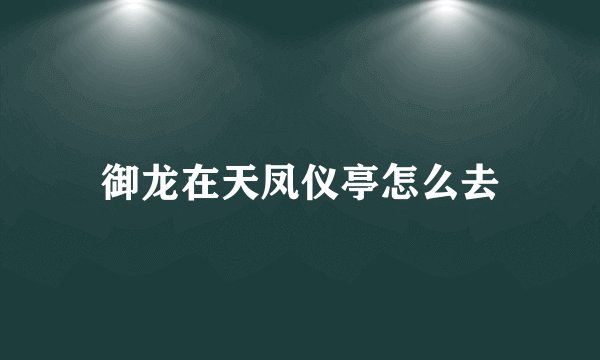 御龙在天凤仪亭怎么去