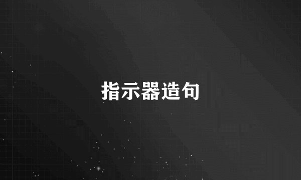 指示器造句