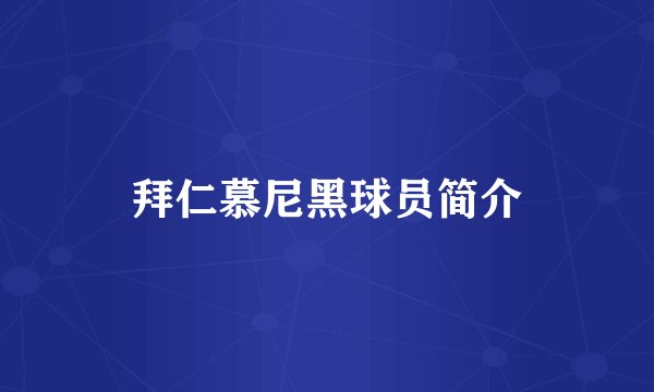 拜仁慕尼黑球员简介