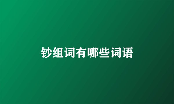 钞组词有哪些词语