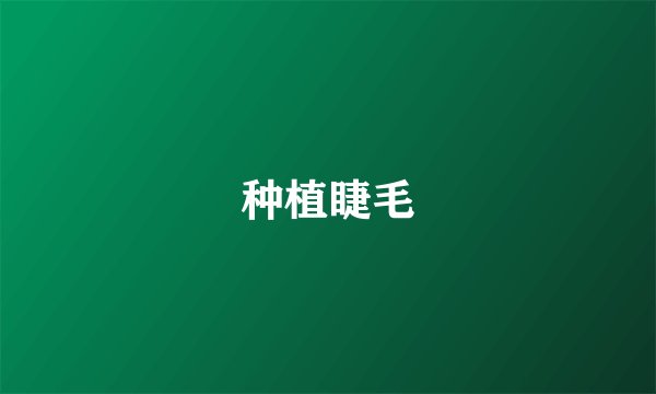 种植睫毛