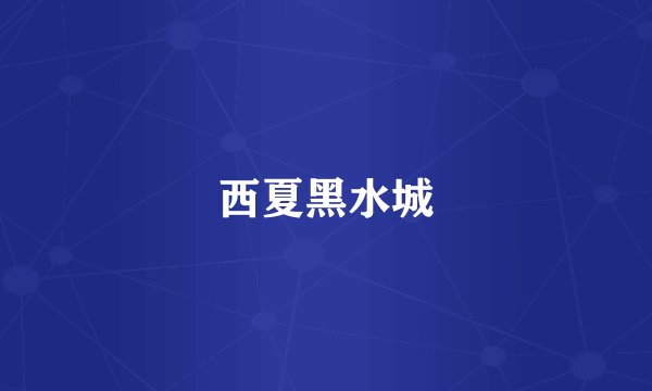 西夏黑水城