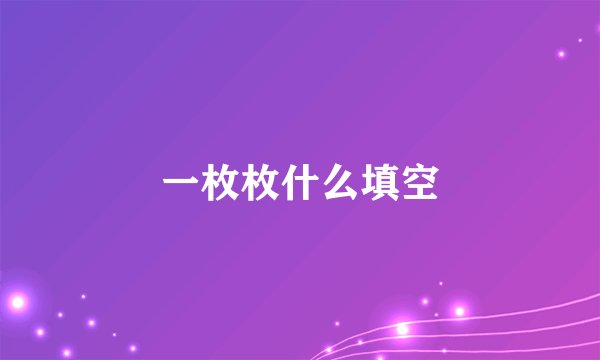 一枚枚什么填空