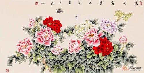 卧室床头背景墙挂什么画好,这三款花鸟画夫妻卧室必须要挂