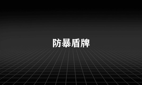 防暴盾牌