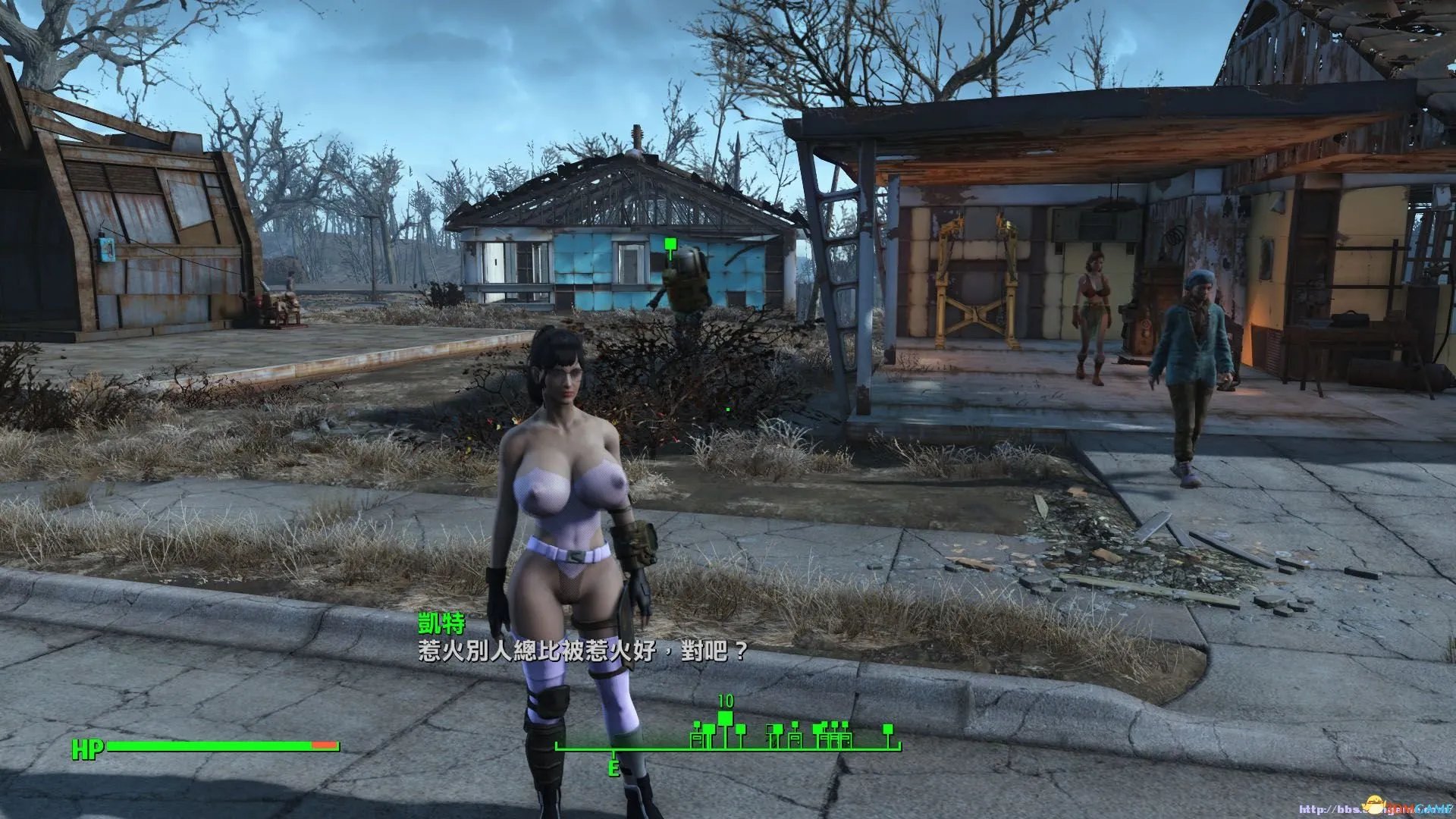 辐射4 半透明紧身衣MOD CBBE攻克机动队素子套装MOD
