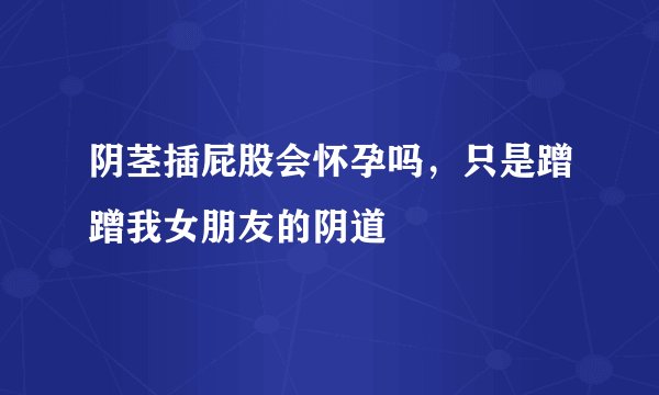 阴茎插屁股会怀孕吗，只是蹭蹭我女朋友的阴道