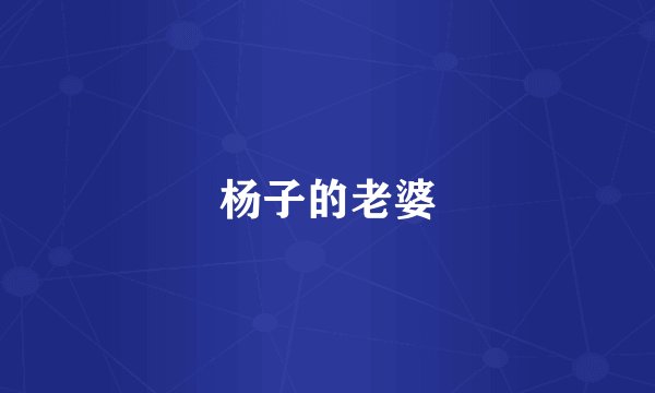 杨子的老婆