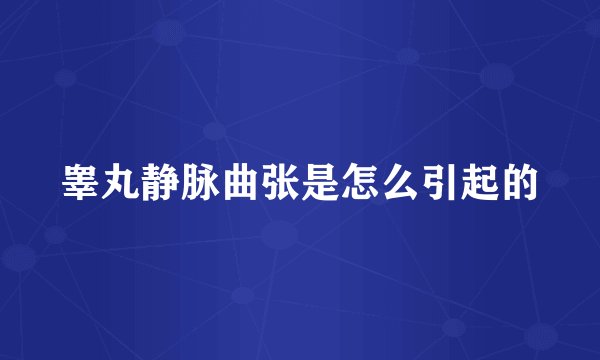 睾丸静脉曲张是怎么引起的