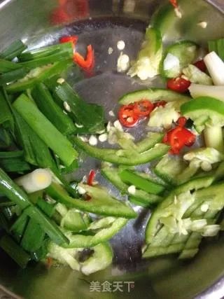 蒜苗炒煎豆腐