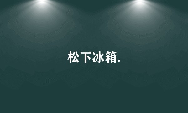 松下冰箱.