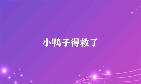 小鸭子得救了