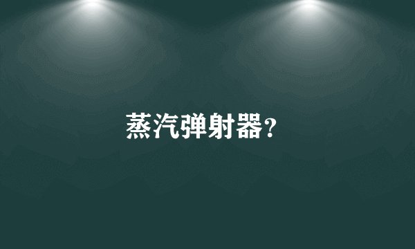 蒸汽弹射器？