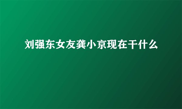 刘强东女友龚小京现在干什么