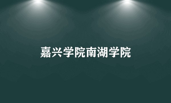 嘉兴学院南湖学院