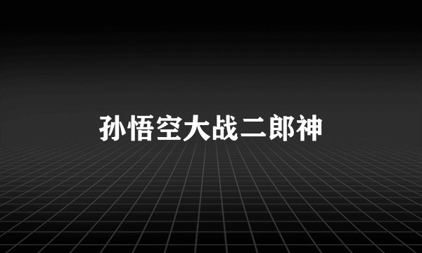 孙悟空大战二郎神