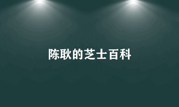 陈耿的芝士百科