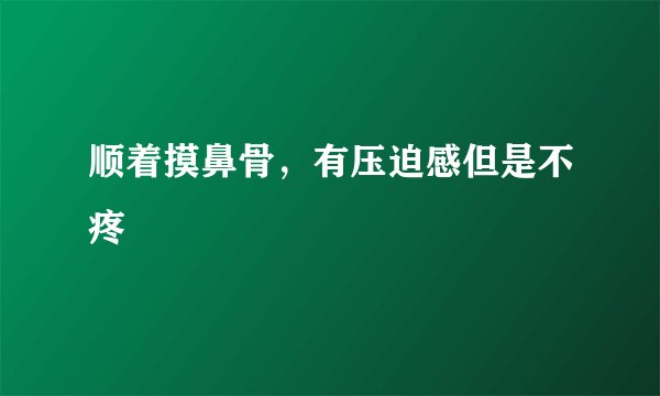 顺着摸鼻骨，有压迫感但是不疼