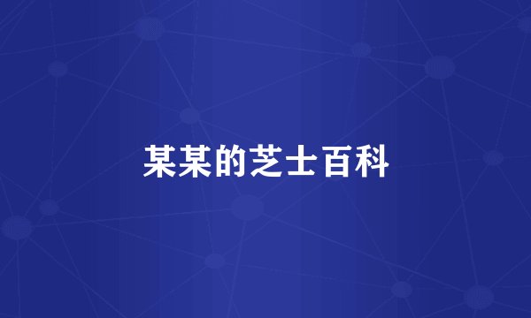 某某的芝士百科