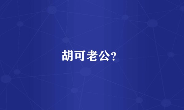 胡可老公？