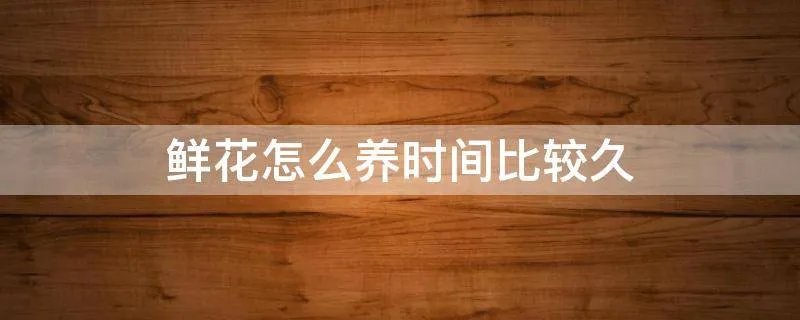 鲜花怎么养时间比较久