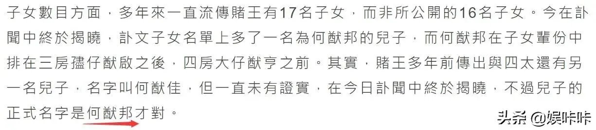 如何看待赌王何鸿燊神秘儿子何猷邦的出现？