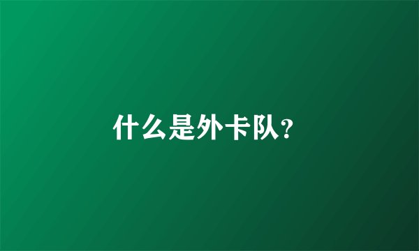 什么是外卡队？