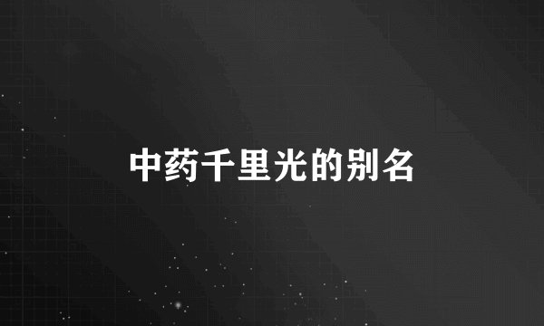 中药千里光的别名