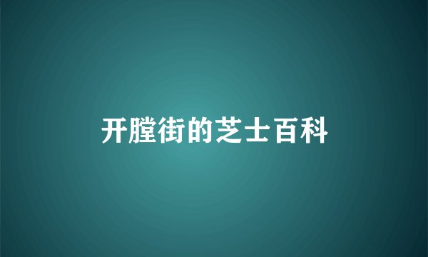 开膛街的芝士百科